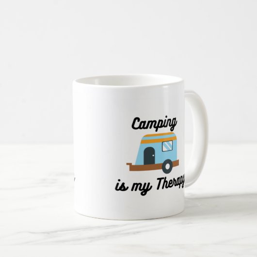 Camping is mijn therapie koffiemok (Voorkant rechts)
