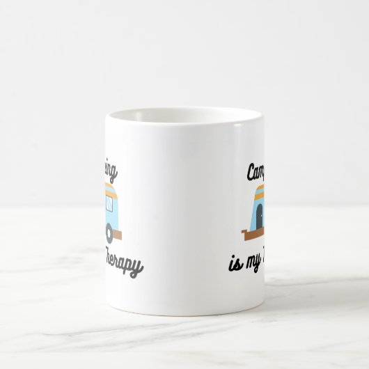 Camping is mijn therapie koffiemok (Center)