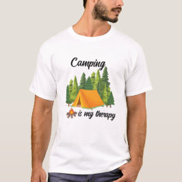 Camping is mijn therapie levendige zomer T-shirt