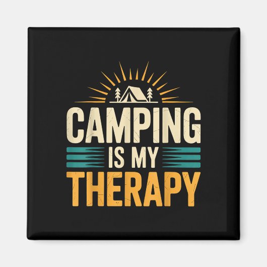 Camping is mijn therapie magneet (Voorkant)