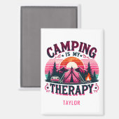 Camping is mijn therapie magneet (Voorkant / Achterkant)