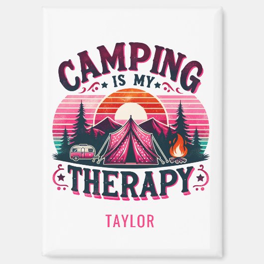 Camping is mijn therapie magneet (Voorkant)
