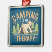 Camping is mijn therapie metalen ornament (Links)