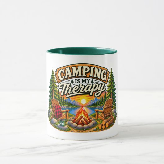 Camping is mijn Therapie Mok (Midden)