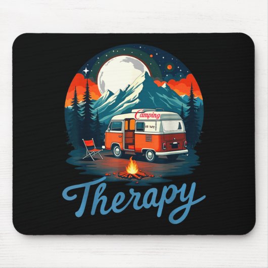 Camping is mijn therapie  muismat (Voorkant)