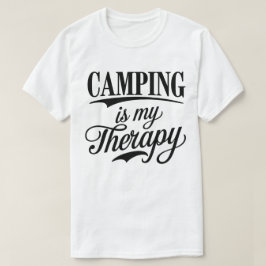 Camping is mijn therapie offerte ontwerp t-shirt