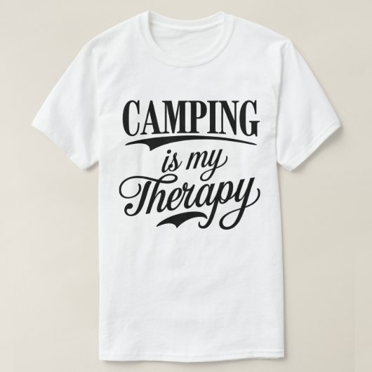 Camping is mijn therapie offerte ontwerp t-shirt (Design voorkant)