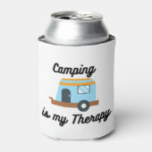 Camping is Mijn Therapie op een Koelbox Blikjeskoeler (Blikje Voorkant)