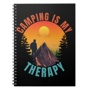 Camping is mijn therapie outdoor vakantiegeschenk notitieboek