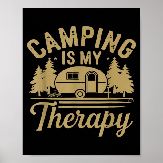 Camping is mijn therapie  poster (Voorkant)