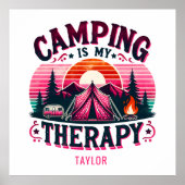 Camping is mijn therapie poster (Voorkant)