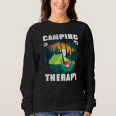 Camping is mijn therapie Rv Van Camping Gezegde Ha Trui (Voorkant)