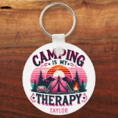 Camping is mijn therapie sleutelhanger (Voorkant)