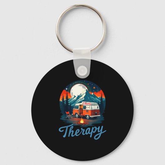Camping is mijn therapie sleutelhanger (Voorkant)