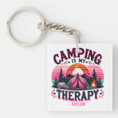Camping is mijn therapie sleutelhanger (voorkant)