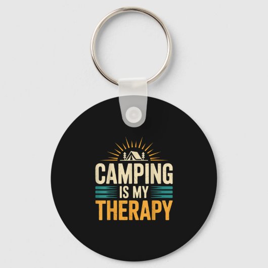 Camping is mijn therapie sleutelhanger (Voorkant)
