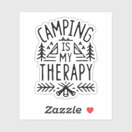 Camping is mijn therapie sticker