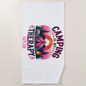 Camping is mijn therapie strandlaken (Voorkant)