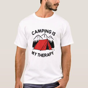 Camping is mijn therapie t-shirt