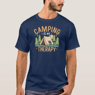 Camping is mijn therapie t-shirt