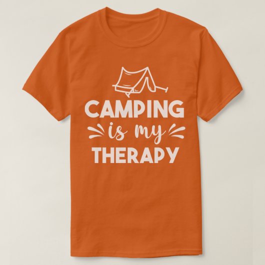 Camping is mijn therapie t-shirt (Design voorkant)