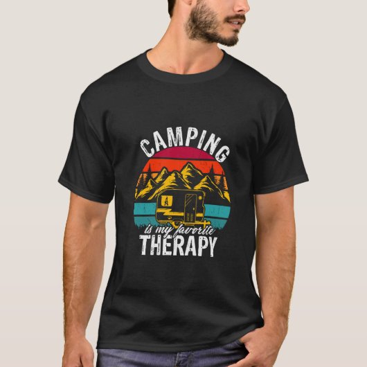 Camping is mijn therapie t-shirt (Voorkant)