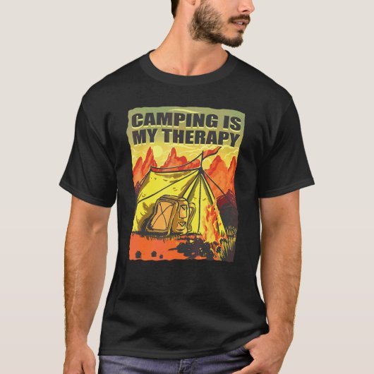 Camping Is Mijn Therapie T-shirt (Voorkant)