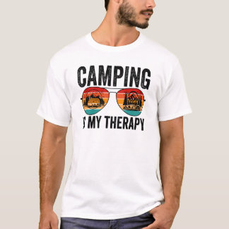 Camping is mijn therapie t-shirt