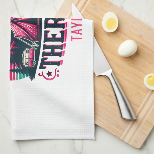 Camping is mijn therapie theedoek (Quarter Fold)