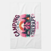 Camping is mijn therapie theedoek (Verticaal)