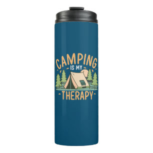 Camping is mijn therapie thermosbeker