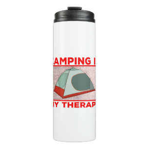 Camping is mijn therapie thermosbeker
