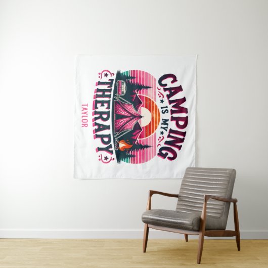 Camping is mijn therapie wandkleed (In Situ (horizontaal))