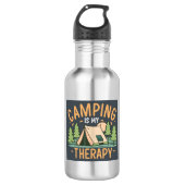 Camping is mijn therapie waterfles  (Voorkant)