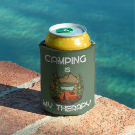 Camping is mijn therapiecampagnedeksels blikjeskoeler