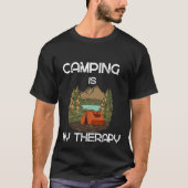 Camping is mijn therapiecampagnedeksels t-shirt (Voorkant)