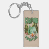Camping is mijn vrolijke plek acryl sleutelhanger (Voorkant Links)