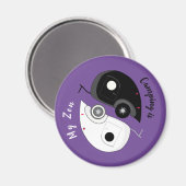 Camping is mijn Zen Yin Yang Teardrop Trailer Magneet (Voorkant / Achterkant)