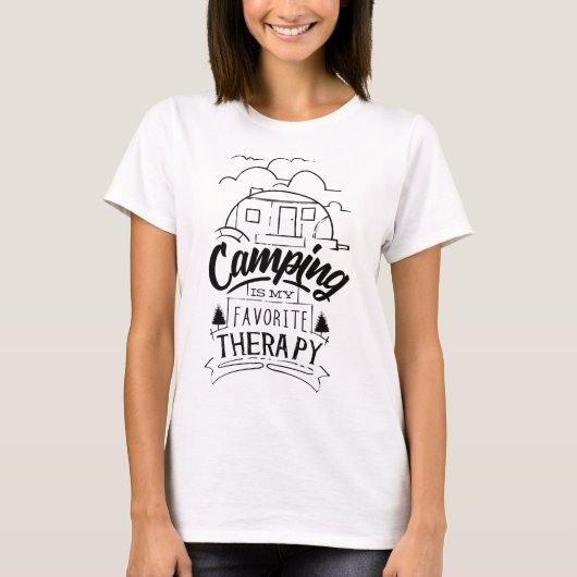 camping is my favorite therapy t-shirt (Voorkant)