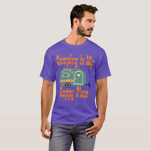 Camping is my happy place Camping shirts friends (Voorkant volledig)