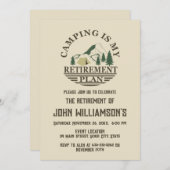 Camping is my retirement plan retired party kaart (Voorkant / Achterkant)