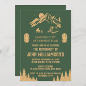 Camping is my retirement plan retired party kaart (Voorkant / Achterkant)