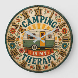 Camping Is My Therapy Floral Camping Gift  Grote Klok