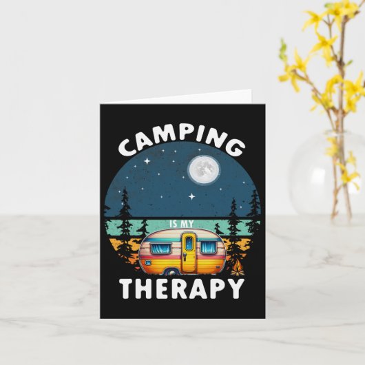 Camping Is My Therapy  Kaart (Gele Bloem)