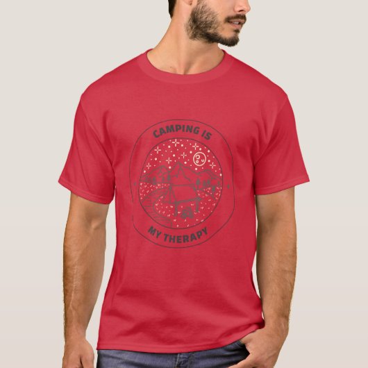 Camping Is Myherapy Camping retro T-shirt (Voorkant)
