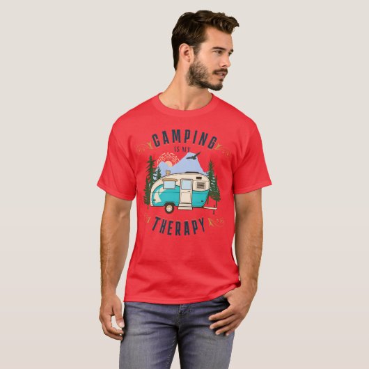CAMPING IS MYHERAPY gift T-shirt (Voorkant volledig)