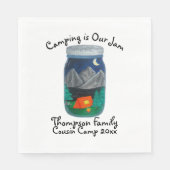 Camping is Ons Ding Tent en Bergen in Pot Servet (Voorkant)