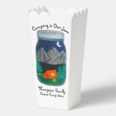 Camping is Our Jam Tent and Mountains in Jar Bedankdoosjes (Voorkant)