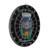 Camping is Our Jam Tent and Mountains in Jar Dartbord (Voorkant Links)