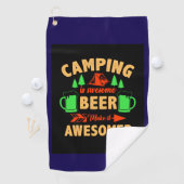 Camping is Swesome Beer Make it Aesomer-45676  Golfhanddoek (Insitu)